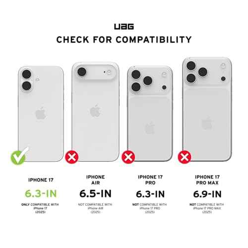 URBAN ARMOR GEAR UAG Designed for iPhone 17 Case Monarch Pro - Compatible with MagSafe Military Grade Protective Cover, Kevlar Black