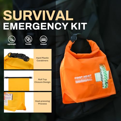 RHINO RESCUE Waterproof Boat First Aid Kit, Lightweight Boat Accessories Dry Bag, Emergency Marine Survival Supplies for O...