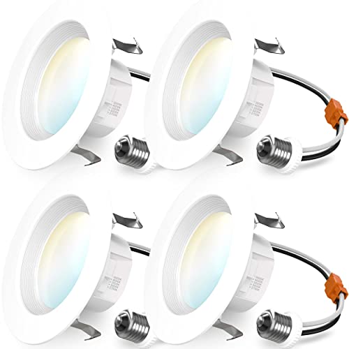 Sunco 4 Inch LED Recessed Lights, Retrofit Can Lighting, 660 LM, 11W (40W Equivalent), Selectable CCT 2700K/3000K/3500K/40...