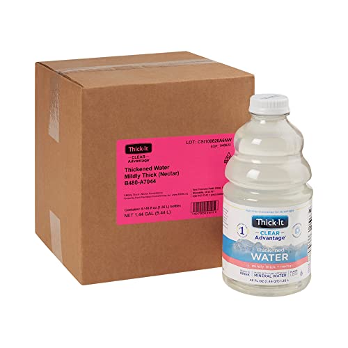 Thick-It Clear Advantage Mildy Thick Water, Nectar Consistency, Ready-to-Drink, Digestible Swallowing Aid, Hydration on th...