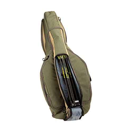 Allen Company Titan Copperhead Crossbow Case - Tricot Design - Fits 15-Inch Scoped Narrow Limb Crossbows - Pockets for Bolts, Quivers, and Other Archery Accessories - Olive/Tan - 38" x 16"