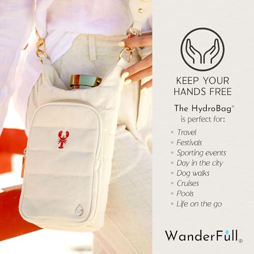 WanderFull® Original HydroBag® Collection, Water Bottle Holder, Gift for Women, Mom, Girlfriend, w/Strap & Phone Pocket, H...