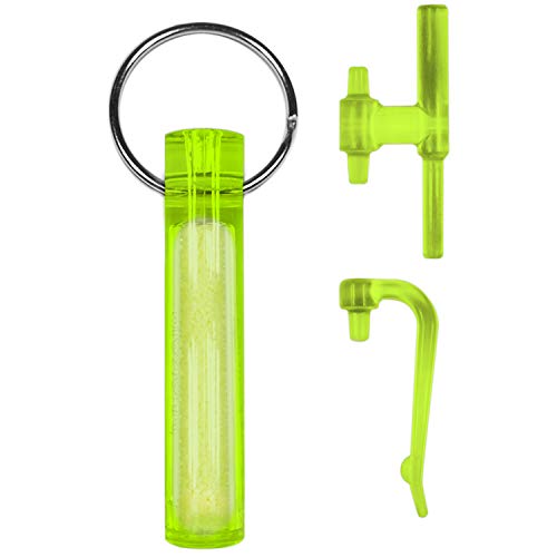 GEAR AID Ni Glo 2” UV Rechargeable Glowing Keychain – Multi-Purpose Glow-in-the-Dark Accessory for Camping