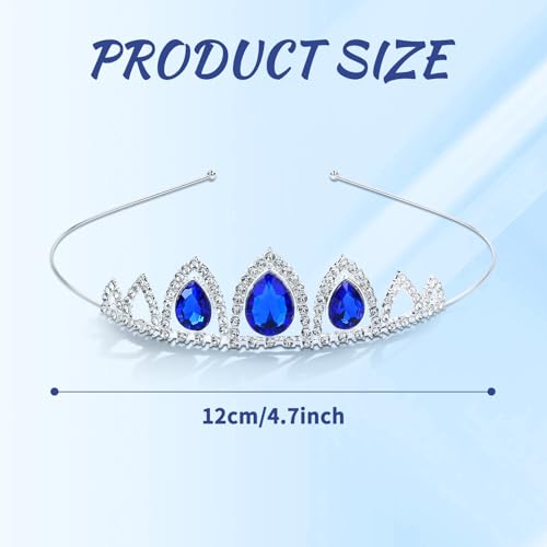 inSowni 8 Pieces Silver Metal Sparkly Waterdrop Rhinestone Princess Crown Headbands Tiaras Wedding Birthday Party Prom Hea...