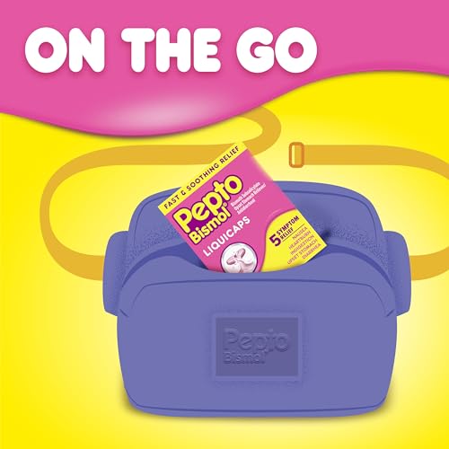 Pepto Bismol Liquicaps, Upset Stomach Relief, Nausea Relief, Heartburn Relief, Indigestion Relief, Anti Diarrhea Medicatio...