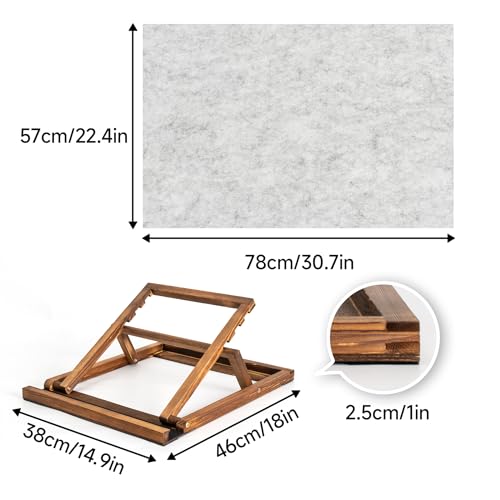 Tektalk Foldable Jigsaw Puzzle Board with 3 Angle Adjustable Bracket/Stand, Lightweight Portable Puzzle Mat Plateau with W...