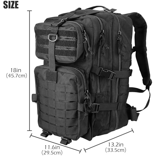 FR Fashion Co. MOLLE System Tactical Backpack – Rugged 42L Utility Pack