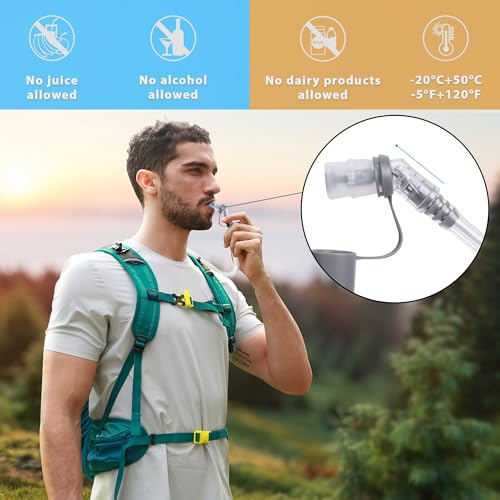 N NEVO RHINO Hydration Bladder 2L-3L,Water Reservoir for Hiking Backpack Leak Proof Water Storage Bladder,BPA-Free Water P...