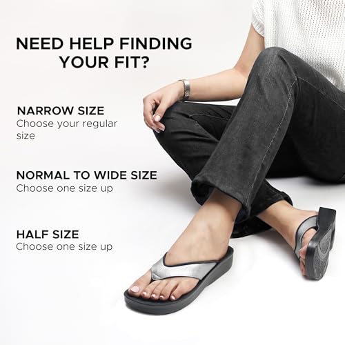 AEROTHOTIC Slip On Recovery Footwear Plantar Fasciitis Flip Flops for Women Yoga Mat Outdoor Walking Beach Ladies Arch Sup...