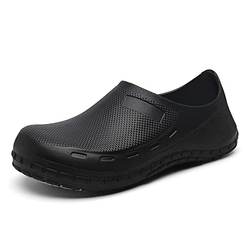 JSWEI Chef Shoes for Men - Professional Oil Water Resistant Nursing Chef Shoe，Non-Slip Safety Working Shoes for Kitchen Ga...