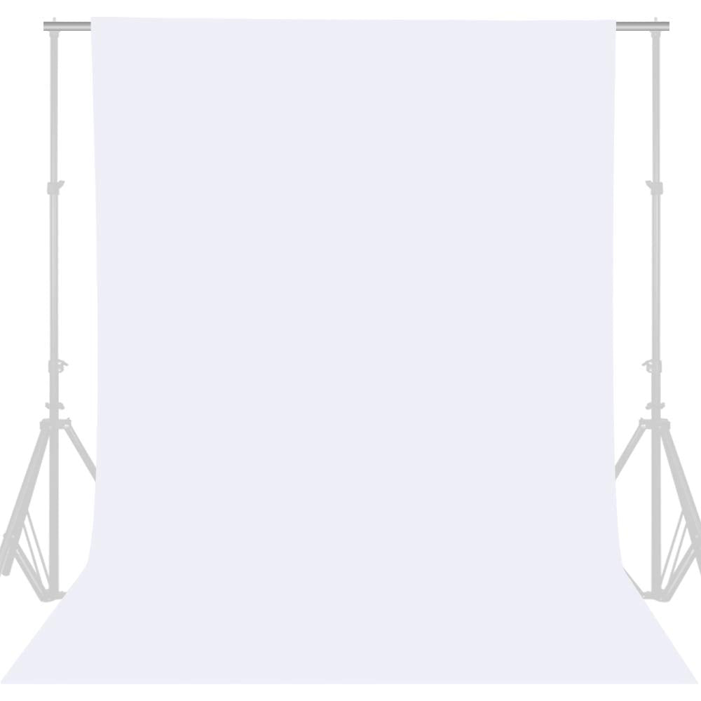 GFCC 8FTX10FT White Backdrop Background for Photography Photo Booth Backdrop for Photoshoot Background Screen Video Recording Parties Curtain