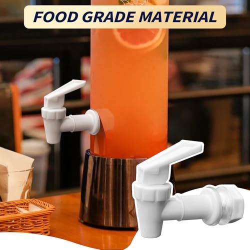 2 Pack Water Dispenser Replacement Faucet,BPA Free Beverage Dispenser Spigot with Silicone Washer & Nut,Hole Push-Up Tap f...