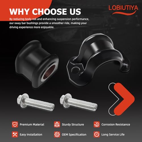LOBIUTIYA 52110141AB 928-563 Front Stabilizer Sway Bar Brackets with Bushings Kit, Suspension Replacement Fits for Dodge R...