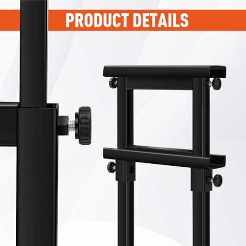 RKERSEIK Heavy Duty Adjustable poster Stand - 78" Double-Sided Banner Display with Metal Base, Double-Pole Pedestal floor ...