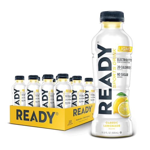 Ready® Sports Drink Light – The Ultimate Low-Calorie Hydration Drink with 4 Different Electrolytes – No Added Sugars – Nat...