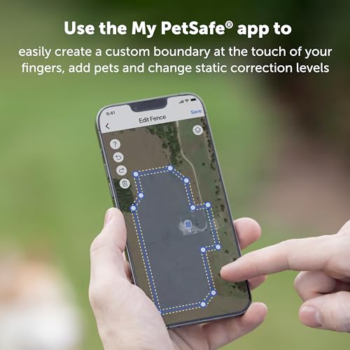 PetSafe Guardian GPS Connected Customizable Fence - Subscription-Free GPS Dog Fence for Large Yards, Create Your Own Bound...