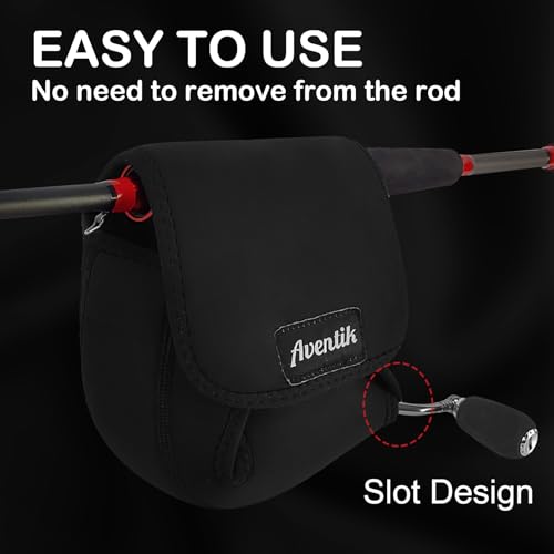 Aventik Spinning Reel Cover Storage Baitcasting Trolling Fishing Reel Protective Case Pouch Sleeve Gloves Fishing Bags Fit...