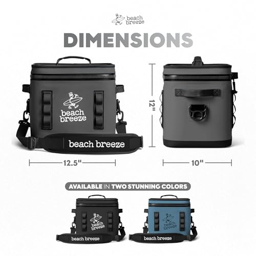 Beach Breeze 24 Can, Premium Soft Sided Insulated Lunch Box, Ice & Camping Cooler - Perfect for Car, Beach, Travel, & Golf...