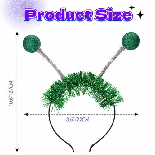 DRESBE Light Up Alien Headband LED Space Headbands Glow Antenna Hair Accessories for Women