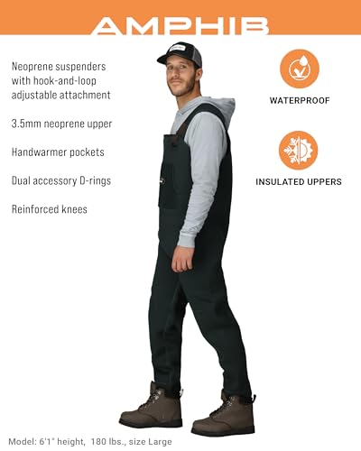 FROGG TOGGS Men's Amphib Stockingfoot Neoprene Waterproof Fishing Chest Wader for Fishing