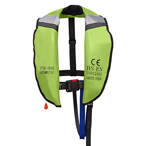 Premium Quality Automatic/Manual Inflatable Life Jacket Life Vest Inflate Survival Aid PFD 275N Buoyancy for Adult XXXL Size