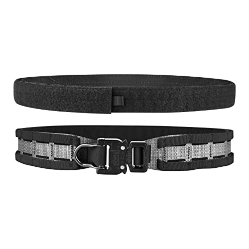 PETAC GEAR Tactical Belt Low Profile Molle Battle Cobra Belt Laser-Cut Tegris Rigid Shooting Gun Duty Belts