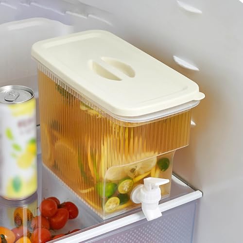 Drink Fountains for Parties, 1 Gallon Fridge Water Dispenser, Plastic Water Dispenser with Spigot, Suitable for Party, Ba...