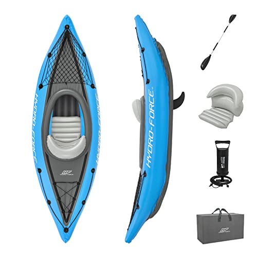 Bestway Hydro Force Inflatable Kayak Set | Includes Seat, Paddle, Hand Pump, Storage Carry Bag | Great for Adults, Kids an...