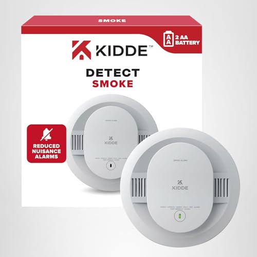 Kidde Smoke Detector, AA Battery Powered, LED Warning Light Indicators, 20SDR