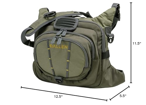 Allen Company Fall River Fly Fishing Chest Pack - Fits up to 6 Tackle/Fly Boxes and Other Accessories - Olive