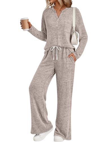 LILLUSORY Womens 2 Piece Lounge Sets Winter Outfits 2026 Sweatsuit Matching Pjs Airport Vacation Travel Fall Pajamas Fashion