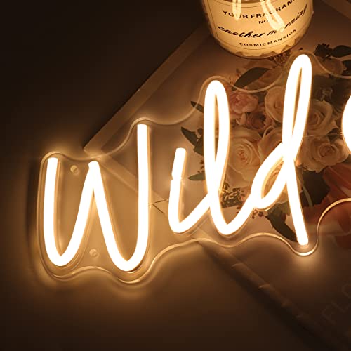 Britrio Wild One Neon Light Sign for Baby Shower Girl Boy One Year Birthday Party Supplies 1st Anniversary Wedding Decorat...