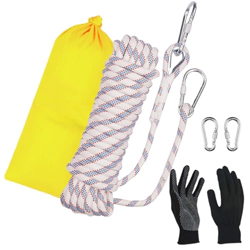 DELLNA 8mm Static Climbing Rope - Heavy Duty Climbing Rope for Rock Climbing, Tree Climbing Gear, Arborist Rope, and Campi...