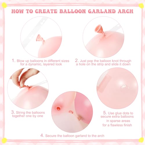 Pink and Yellow Balloon Arch Kit Pastel Pink Light Pink Yellow Sand White Balloons for Birthday Baby Shower Bridal Shower ...