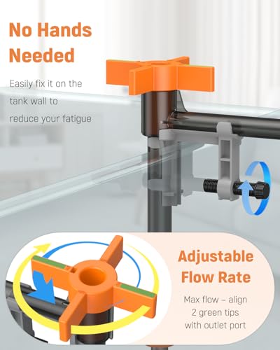 Pawfly Aquarium Water Changer Kit Fish Tank Siphon Vacuum Cleaner with 3.75 Feet Long Hose and Extendable Tubing Manual Aq...
