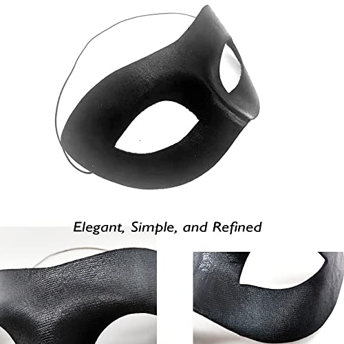 HGJST HGJSTMasquerade Mask for Men Black, Halloween Venetian Adult Masquerade Masks, Black Mardi Gras Mask (Mr.ZL…