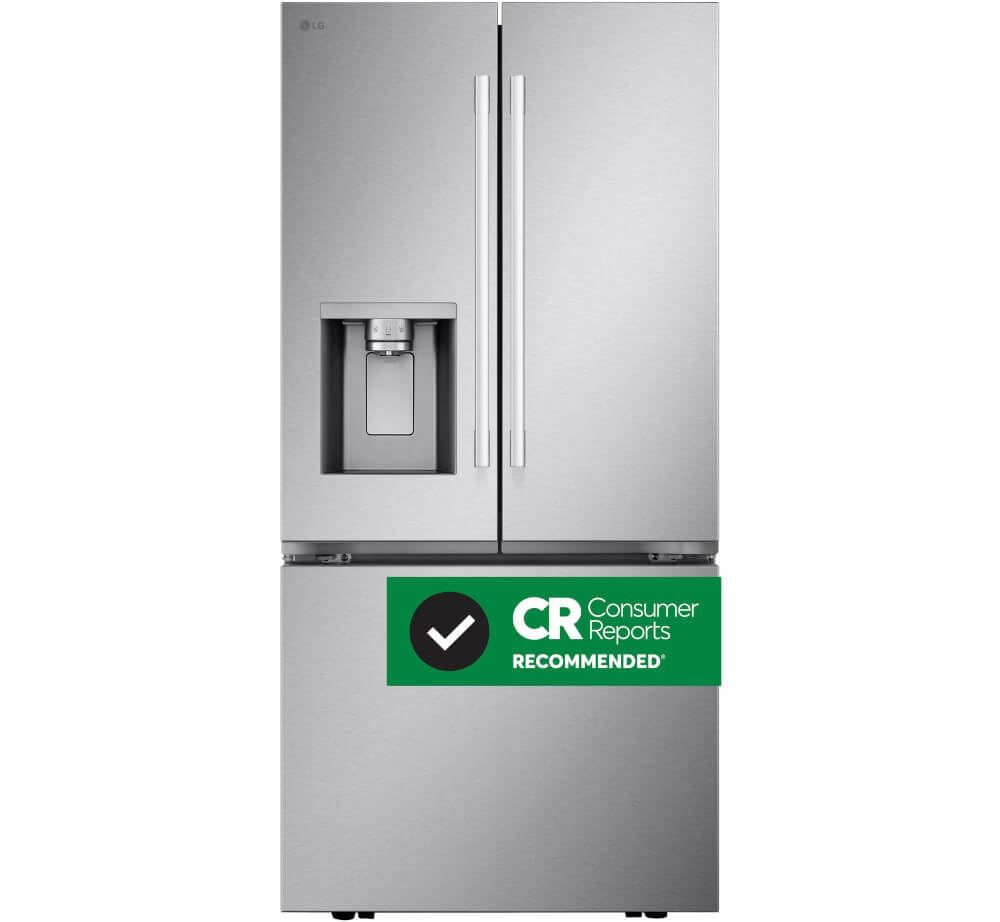 LG LF25H6330S 24.5 cu ft French Door Refrigerator – External Water & Ice Dispenser, White