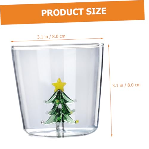 SHOWERORO Snowman Glass Transparent Beverage Cup Adorable Party Drinkware for Bar Supplies Beer and Water Unique Design fo...