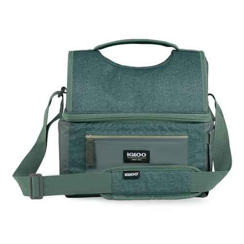 Igloo Gripper Soft Sided Cooler Bag, Insulted Dual Compartment Lunch Cooler
