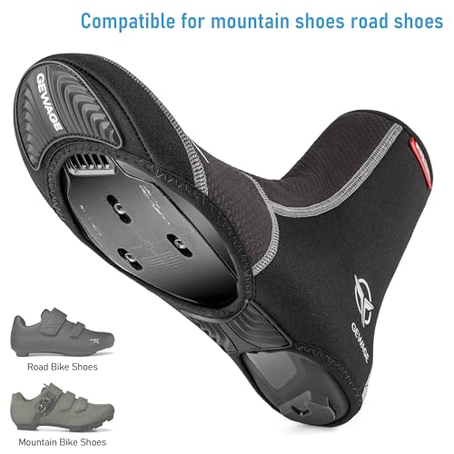 GEWAGE Cycling Shoe Covers -Warm Bike Shoe Covers - Windproof Mountain Road Cycling Overshoes - Cycling Shoe Cover for Men...