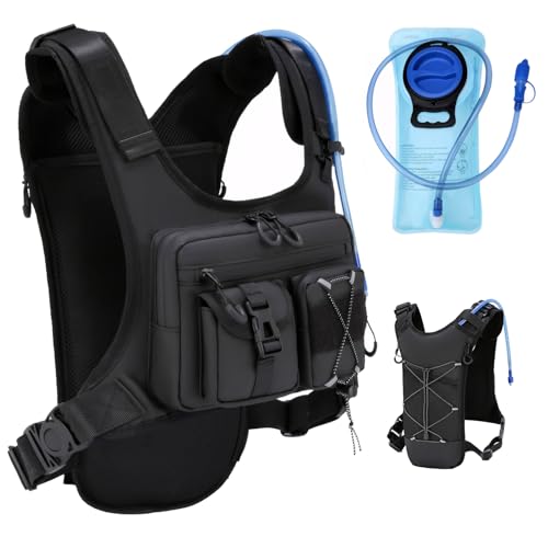 Criuage USA Original Patent Running Hydration Vest Backpack, Lightweight Chest Pack with 2.0L Water Bladder Bag Daypack fo...