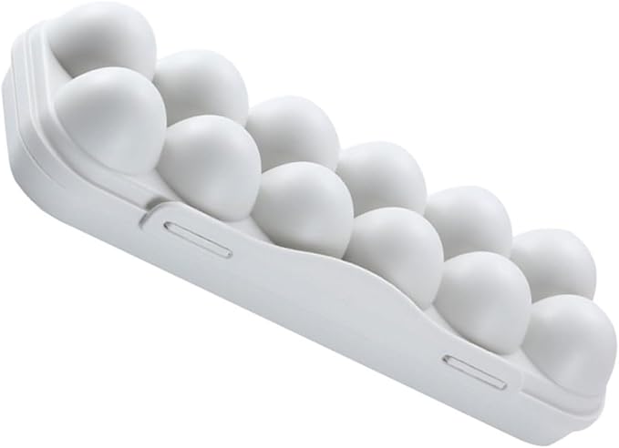Compartment Gray Plastic Egg Storage Bin with Airtight Lid Anti-crack Refrigerator Organizer Box for Kitchen Preservation and Easy Handling Stackable Egg Holder for Home Use