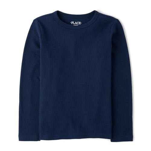 The Children's Place Boys Long Sleeve Thermal Henley Knit Shirts