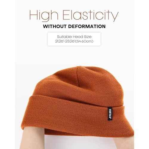 FURTALK Beanie Hat for Women Men Winter Hat Womens Cuffed Beanies Knit Skull Cap Warm Ski Hats