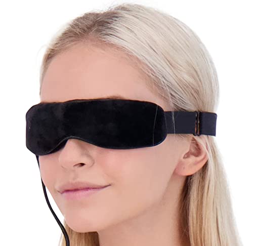 WIZARD RESEARCH - ELECTRIC HEATED DRY EYE MASK - WARM EYE COMPRESS - GUARANTEED RELIEF FOR YOUR IRRITATED, GRITTY, PUFFY, COMPUTER STRAINED, ITCHY EYES & STYES. PATENTED. AS FEATURED ON CNN & CBS NEWS