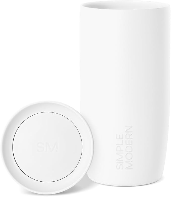 Simple Modern Travel Coffee Mug Tumbler with 360° Lid | Ceramic-Lined Insulated Stainless Steel Cold Brew Iced Coffee Cup...