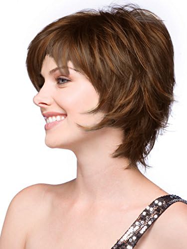 Noriko Sky Synthetic Wig by Rene of Paris and Wig Lift Comb - Toasted Brown - Bundle 2 Items