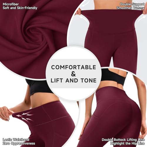 RONLIMO Leggings for Women, Upgraded High Waist Capri Yoga Leggings Workout Running Tummy with Pockets for Women