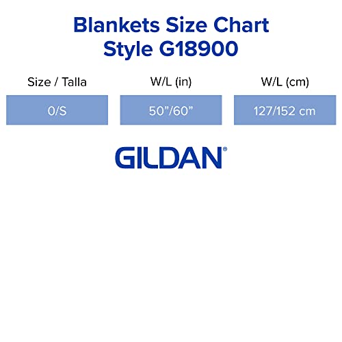 Gildan Heavy Blend Fleece Blanket, Style G18900, Sport Grey, 50" x 60"