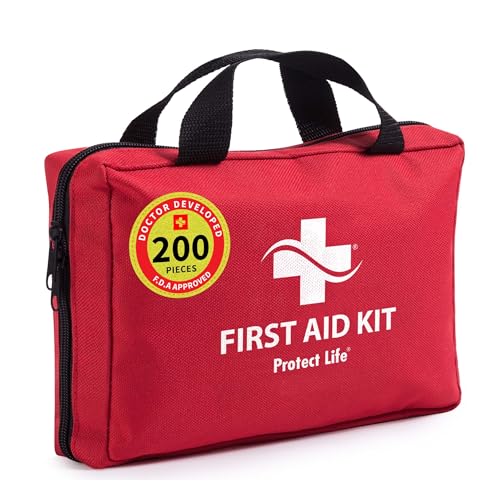 Protect Life Business First Aid Kit, Emergency First Aid Kit for Office Setting, Medical Kit Supplies, First Aid Kits for ...